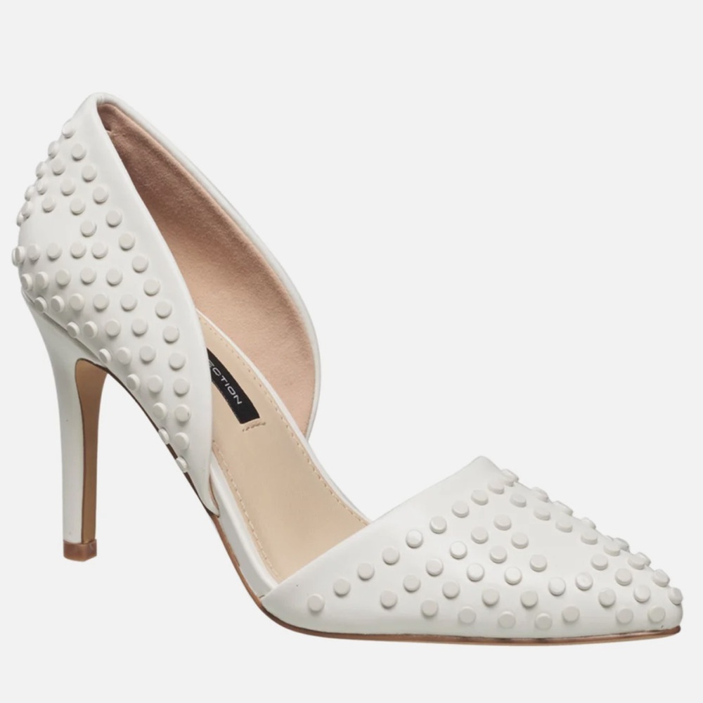 French connection White Studded Heels